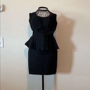 Black peplum dress